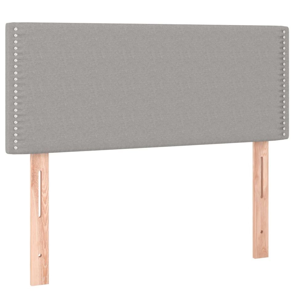 Tête de lit Gris clair 100x5x78/88 cm Tissu - Photo n°1