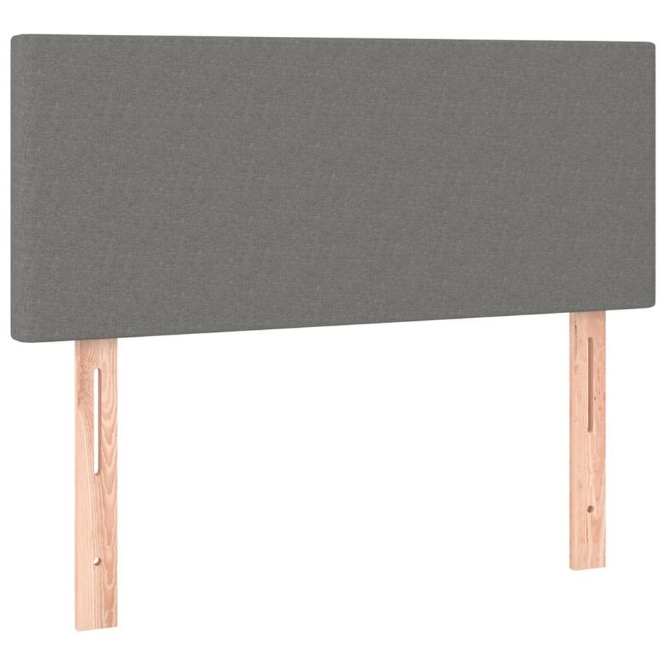 Tête de lit Gris foncé 100x5x78/88 cm Tissu 2 - Photo n°1