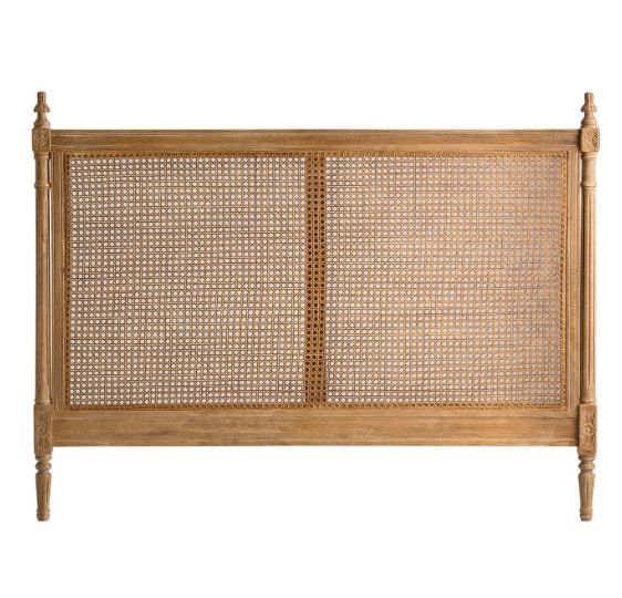 Tête de lit manguier massif et cannage clair 160 Narda - Photo n°1