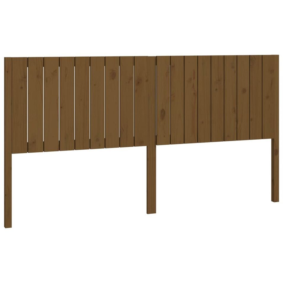 Tête de lit Marron miel 185,5x4x100 cm Bois massif de pin 2 - Photo n°1