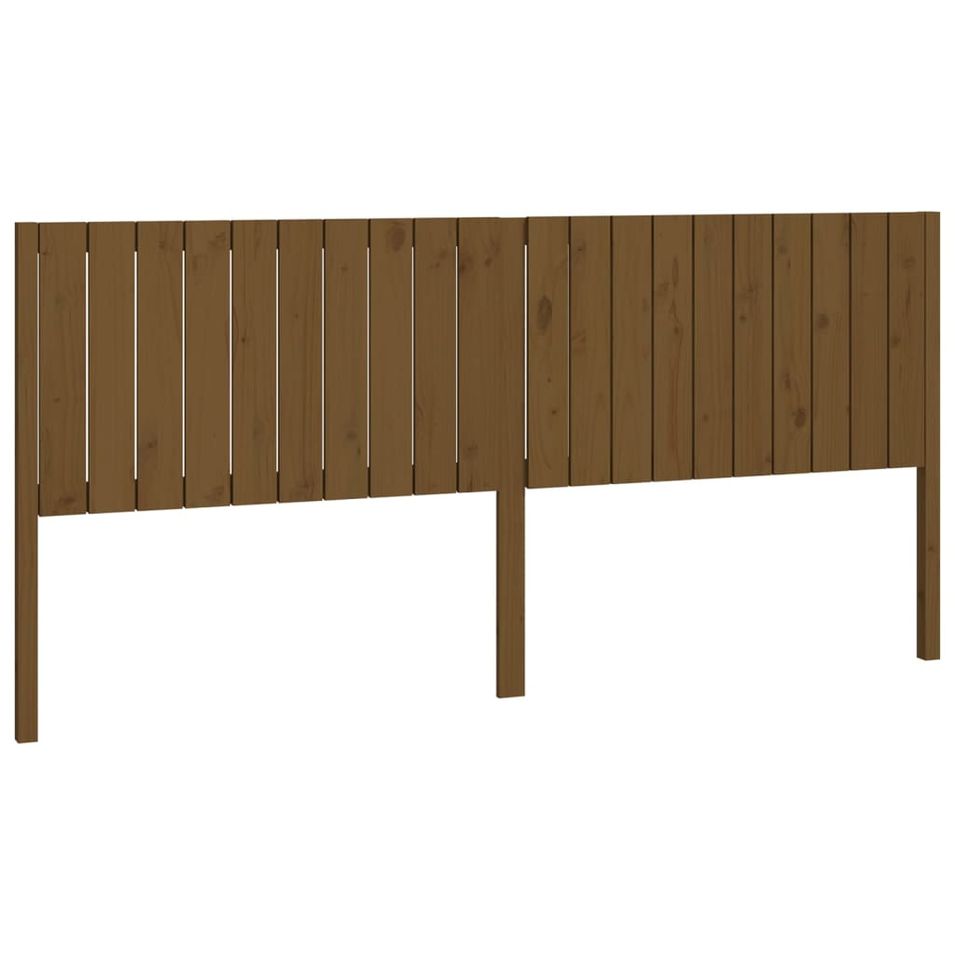 Tête de lit Marron miel 205,5x4x100 cm Bois massif de pin 4 - Photo n°1