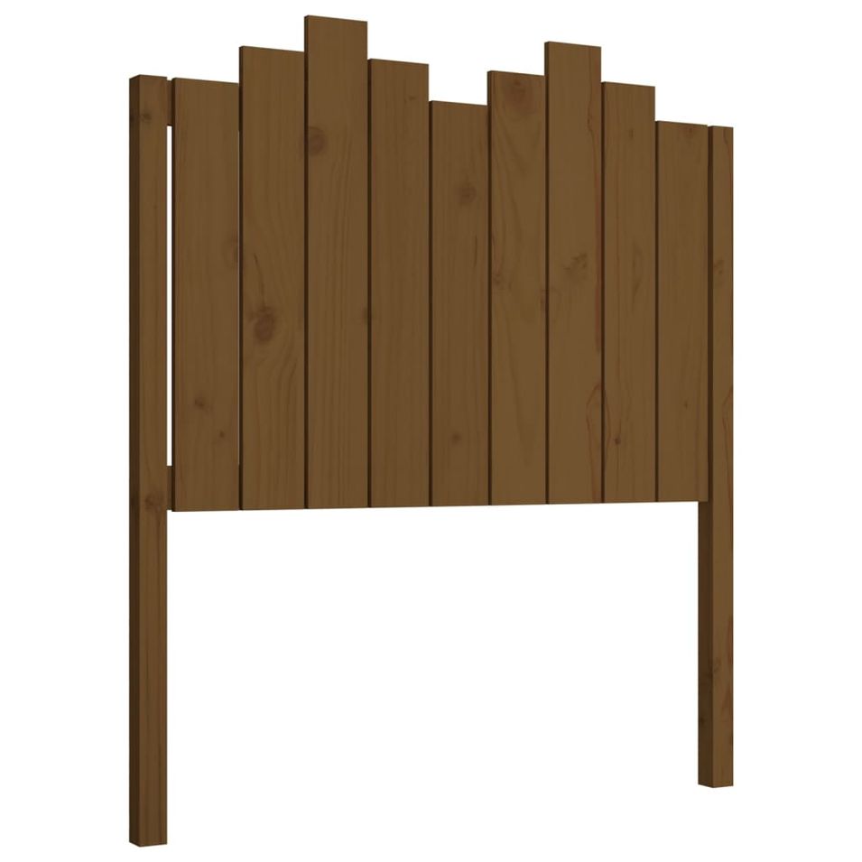 Tête de lit Marron miel 96x4x110 cm Bois massif de pin - Photo n°1