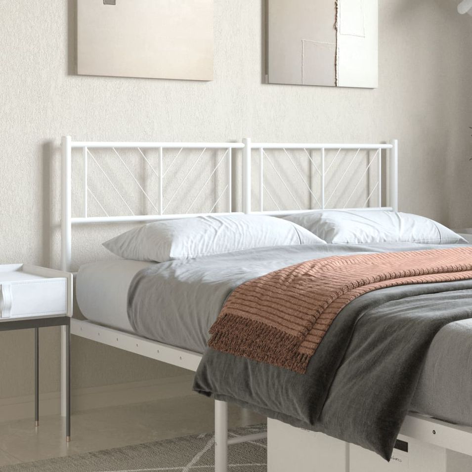 Tête de lit métal blanc 150 cm - Photo n°1