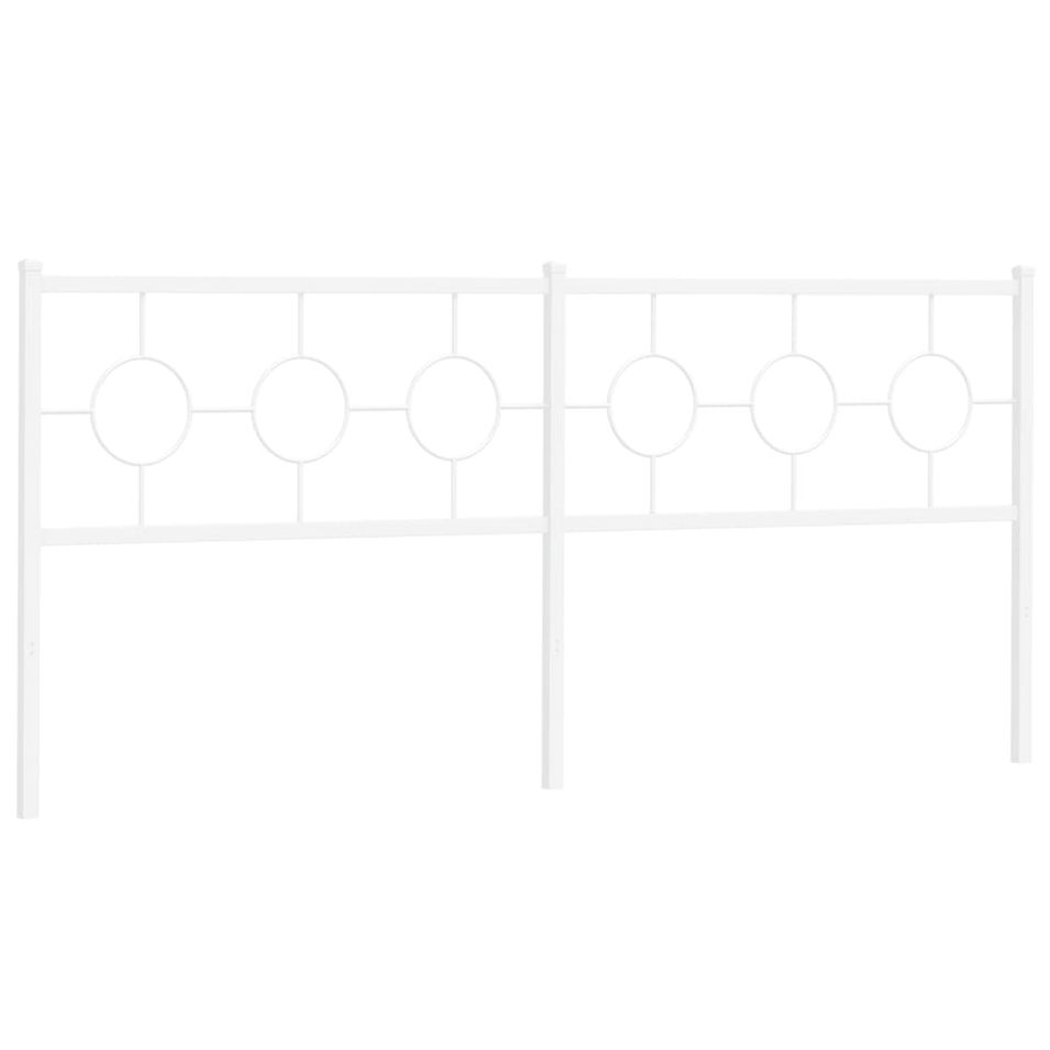 Tête de lit métal blanc 200 cm - Photo n°1