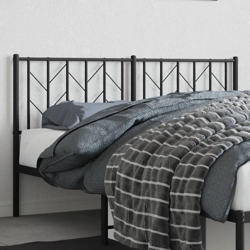 Tête de lit métal noir 150 cm - Photo n°1