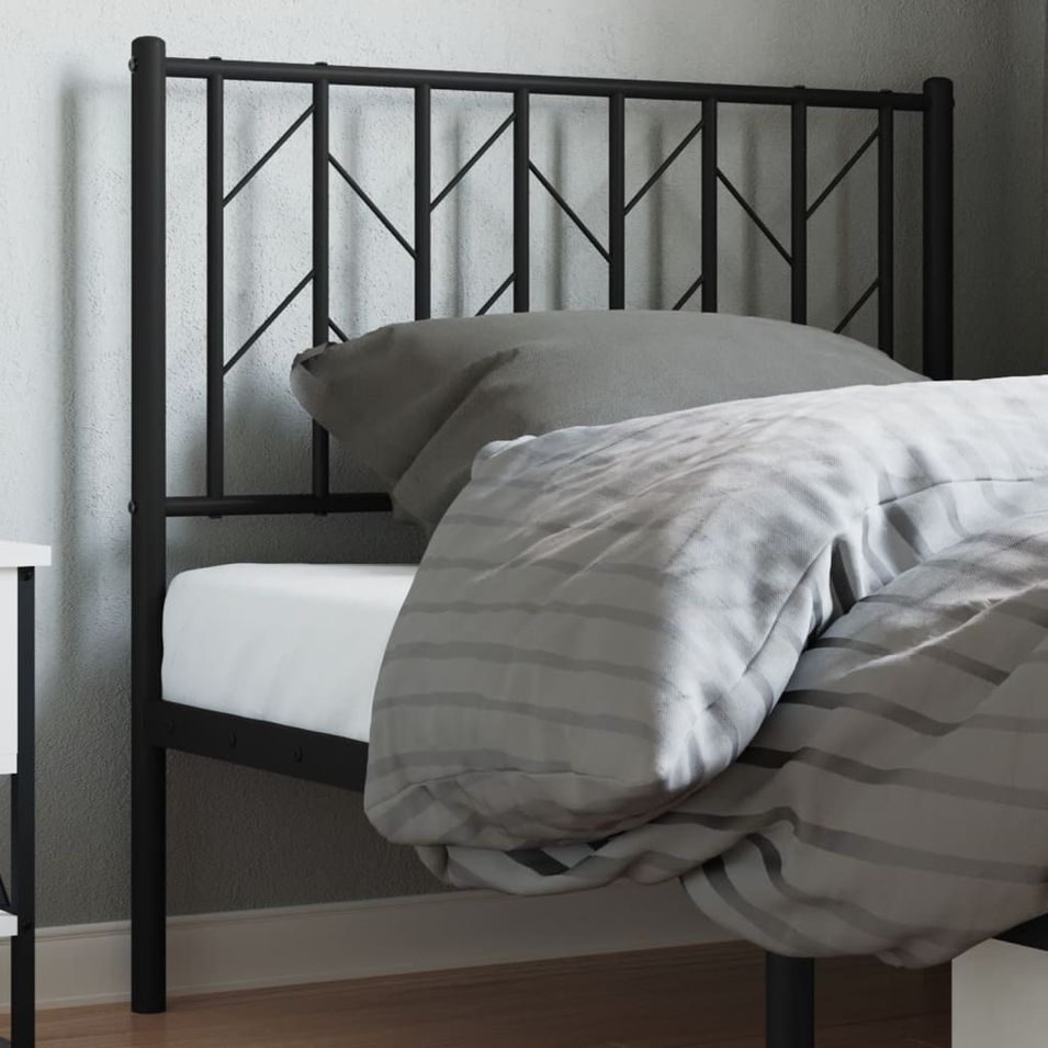 Tête de lit métal noir 90 cm - Photo n°1