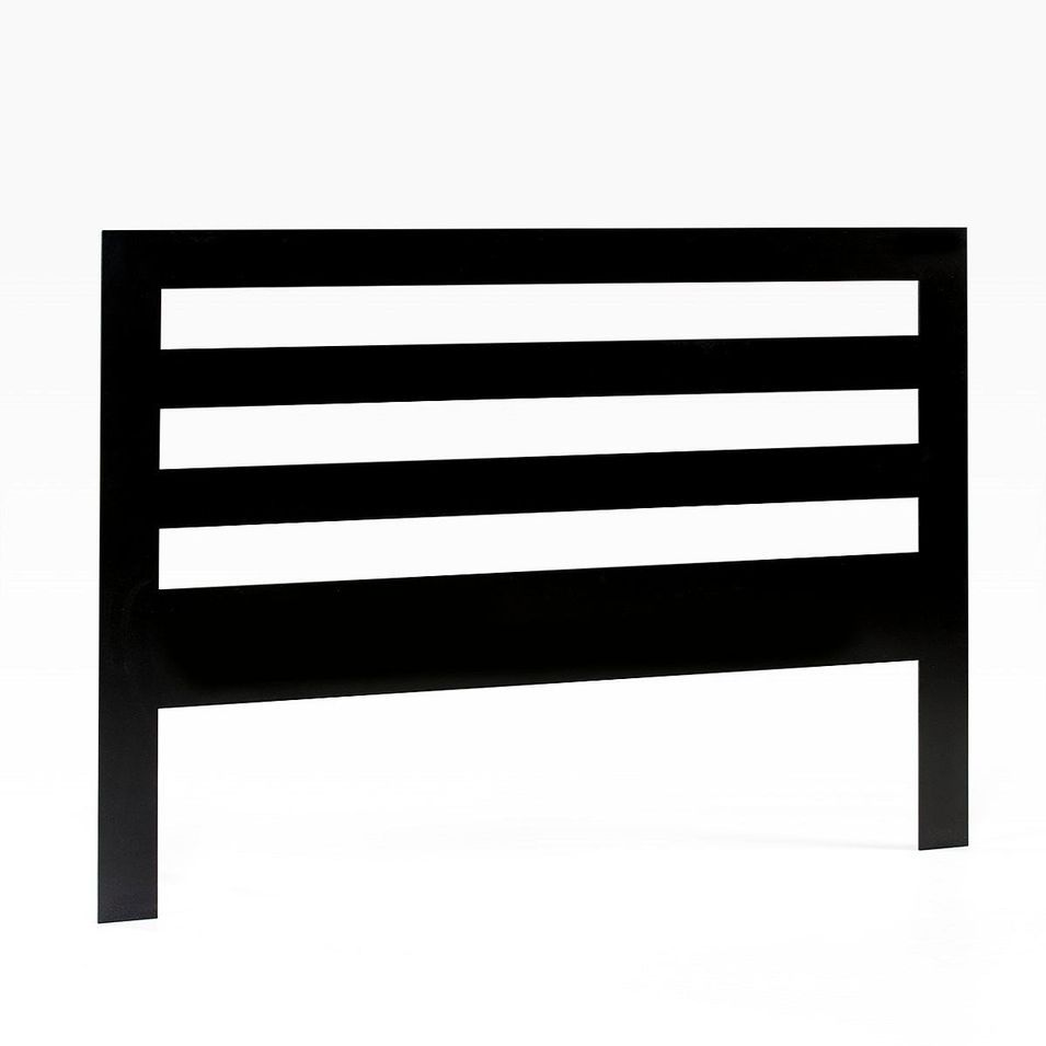 Tête de lit moderne métal noir Shane 160 - Photo n°1