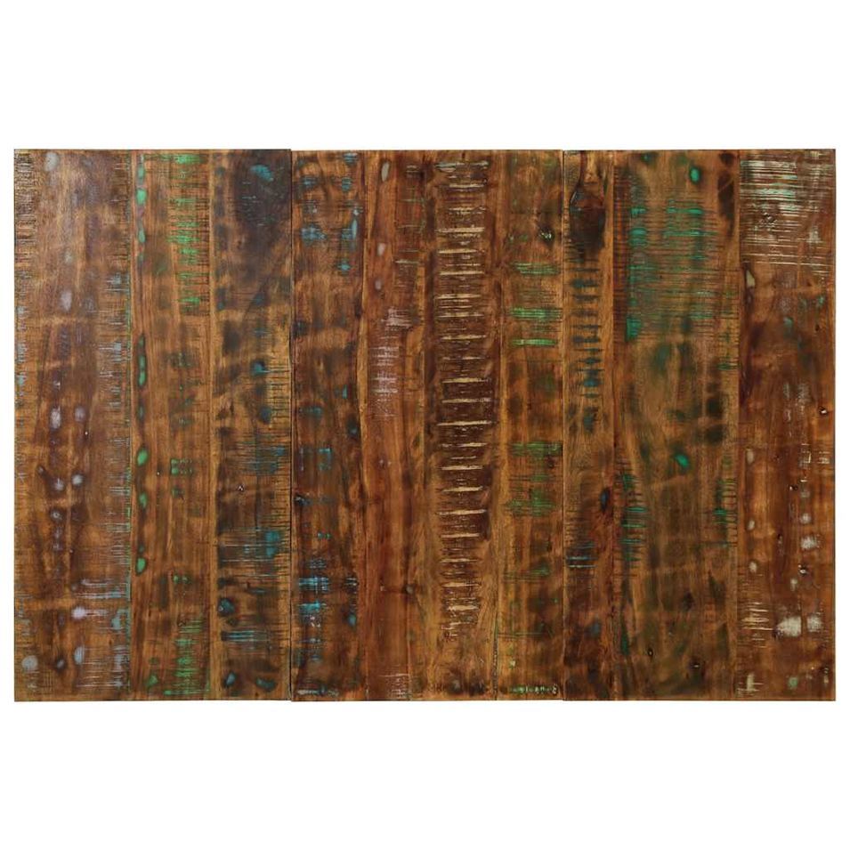 Tête de lit multicolore 120 cm bois massif récupération - Photo n°1