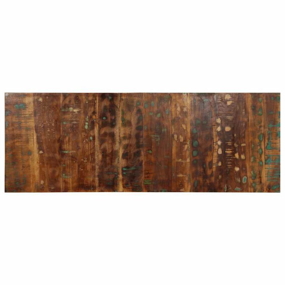 Tête de lit multicolore 140 cm bois massif récupération - Photo n°1