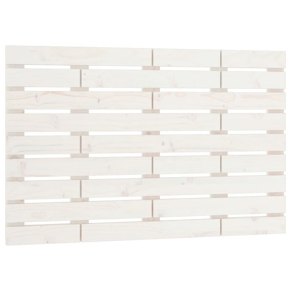 Tête de lit murale Blanc 106x3x63 cm Bois massif de pin - Photo n°1
