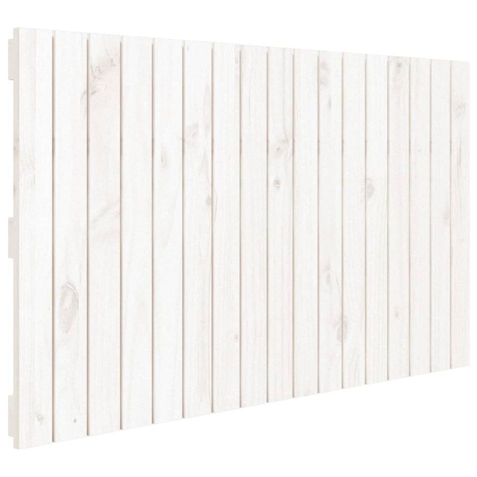 Tête de lit murale Blanc 108x3x60 cm Bois massif de pin - Photo n°1