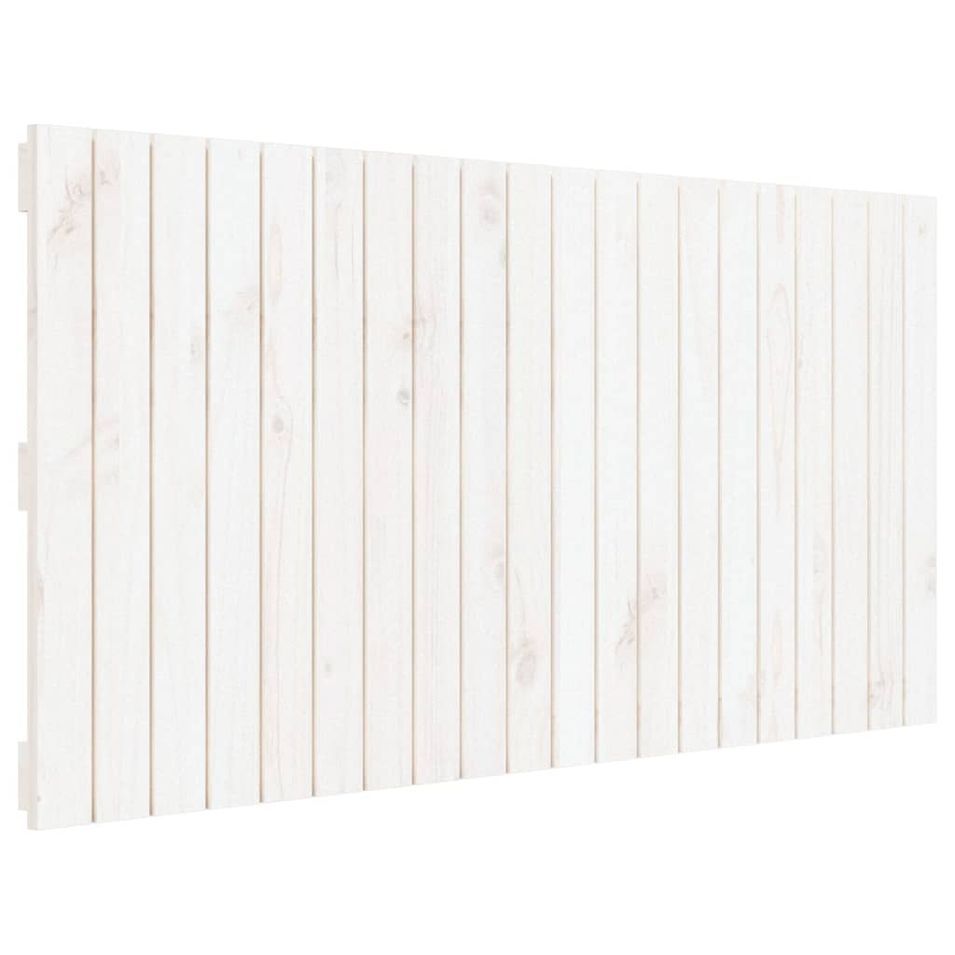 Tête de lit murale Blanc 127,5x3x60 cm Bois massif de pin - Photo n°1