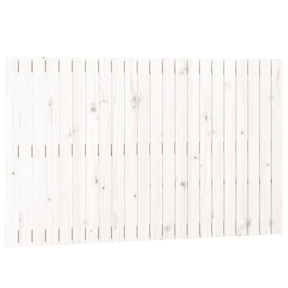 Tête de lit murale Blanc 140x3x90 cm Bois massif de pin - Photo n°1
