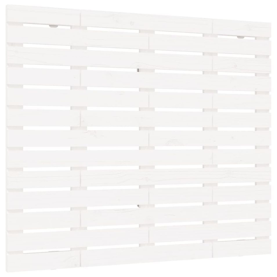 Tête de lit murale Blanc 141x3x91,5 cm Bois massif de pin - Photo n°1