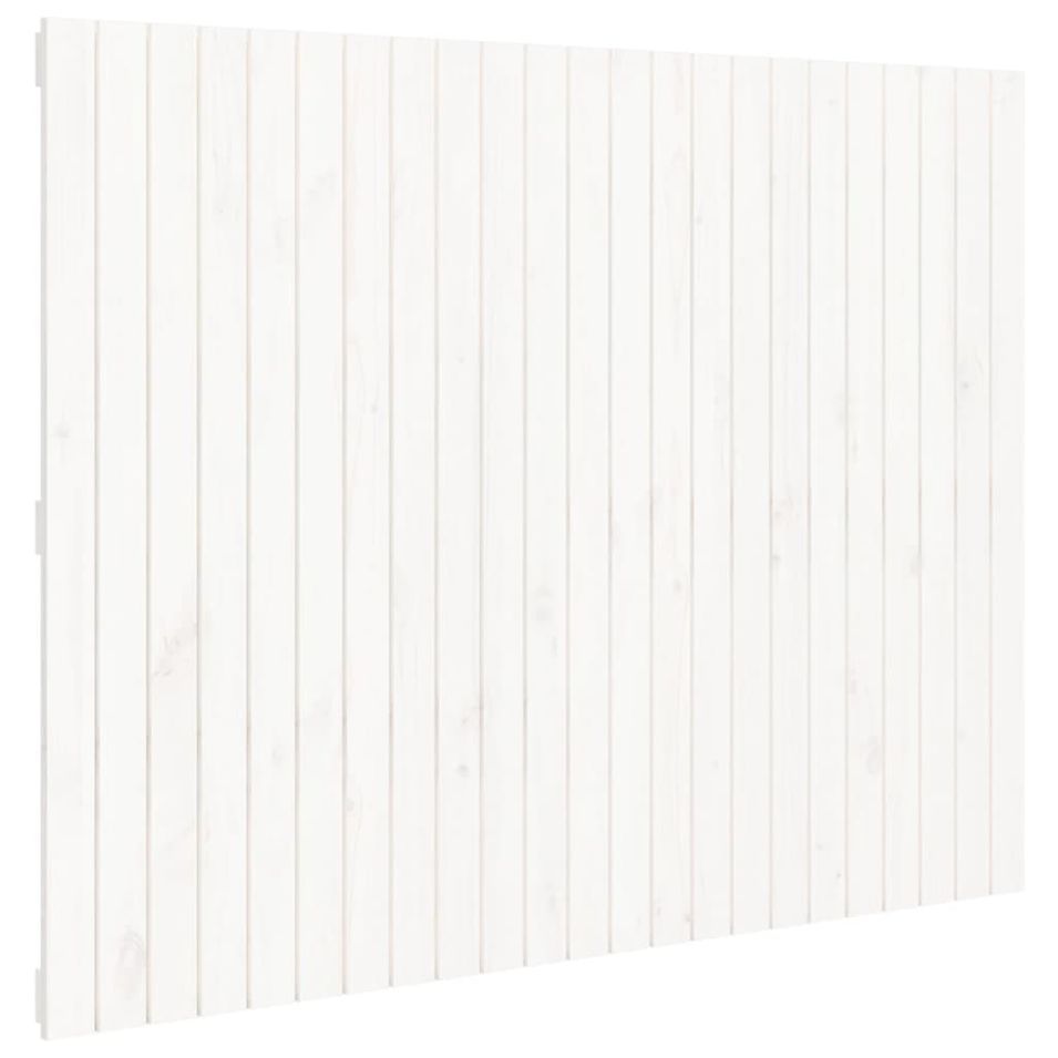 Tête de lit murale Blanc 146,5x3x110 cm Bois massif de pin - Photo n°1