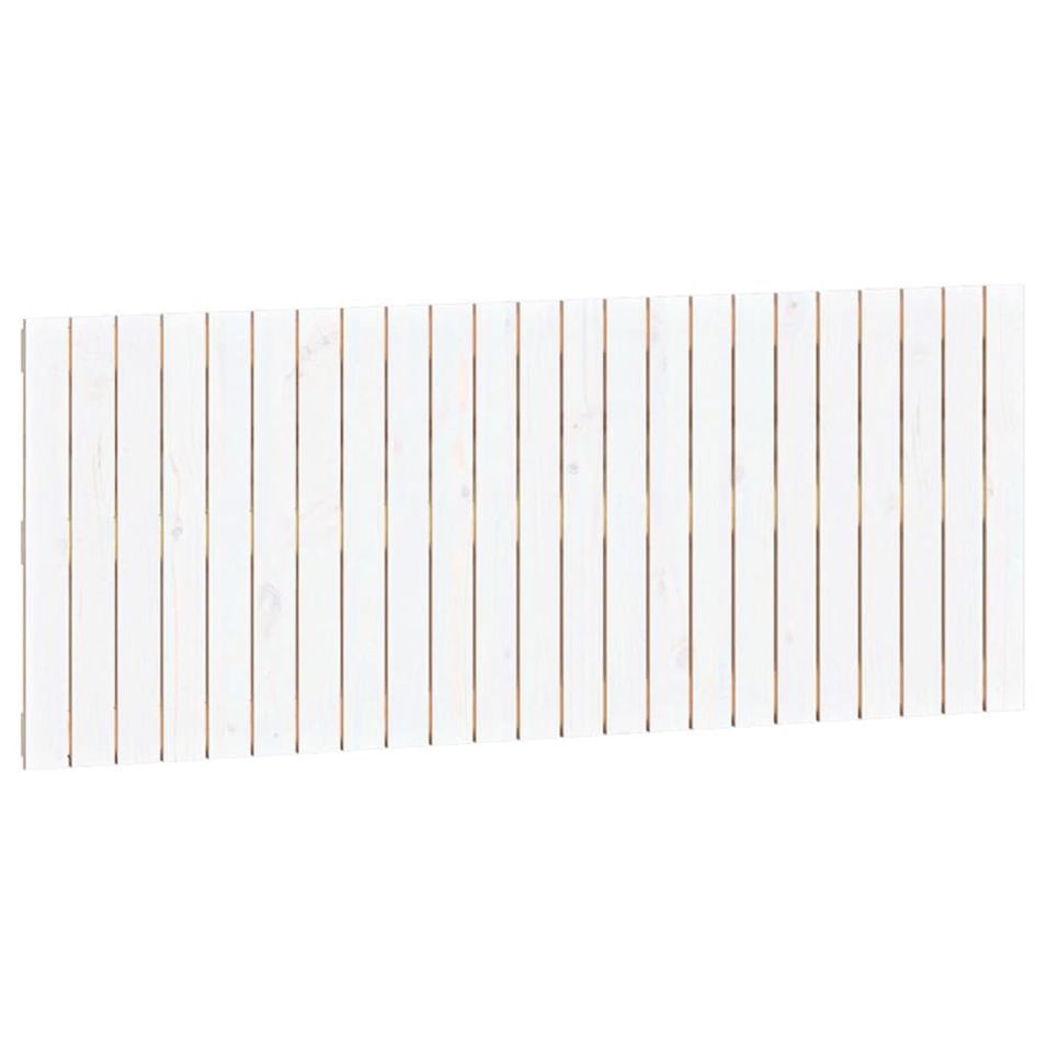 Tête de lit murale Blanc 147x3x60 cm Bois massif de pin - Photo n°1