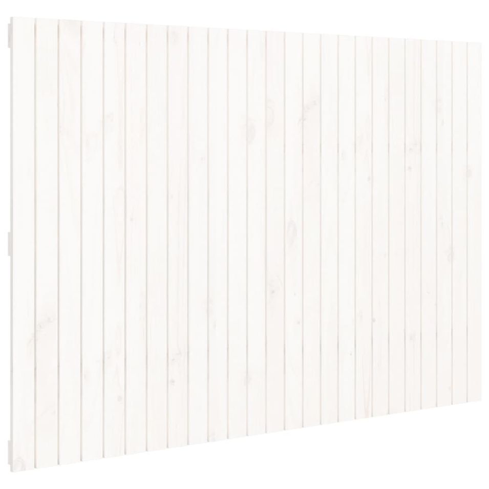Tête de lit murale Blanc 159,5x3x110 cm Bois massif de pin - Photo n°1