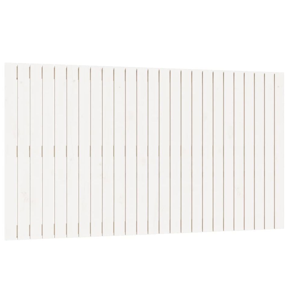 Tête de lit murale Blanc 159,5x3x90 cm Bois massif de pin - Photo n°1