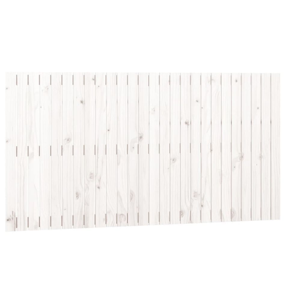 Tête de lit murale Blanc 166x3x90 cm Bois massif de pin - Photo n°1