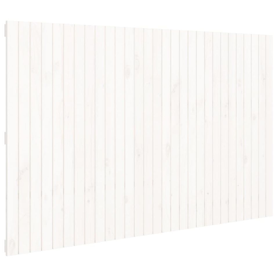 Tête de lit murale Blanc 185x3x110 cm Bois massif de pin - Photo n°1