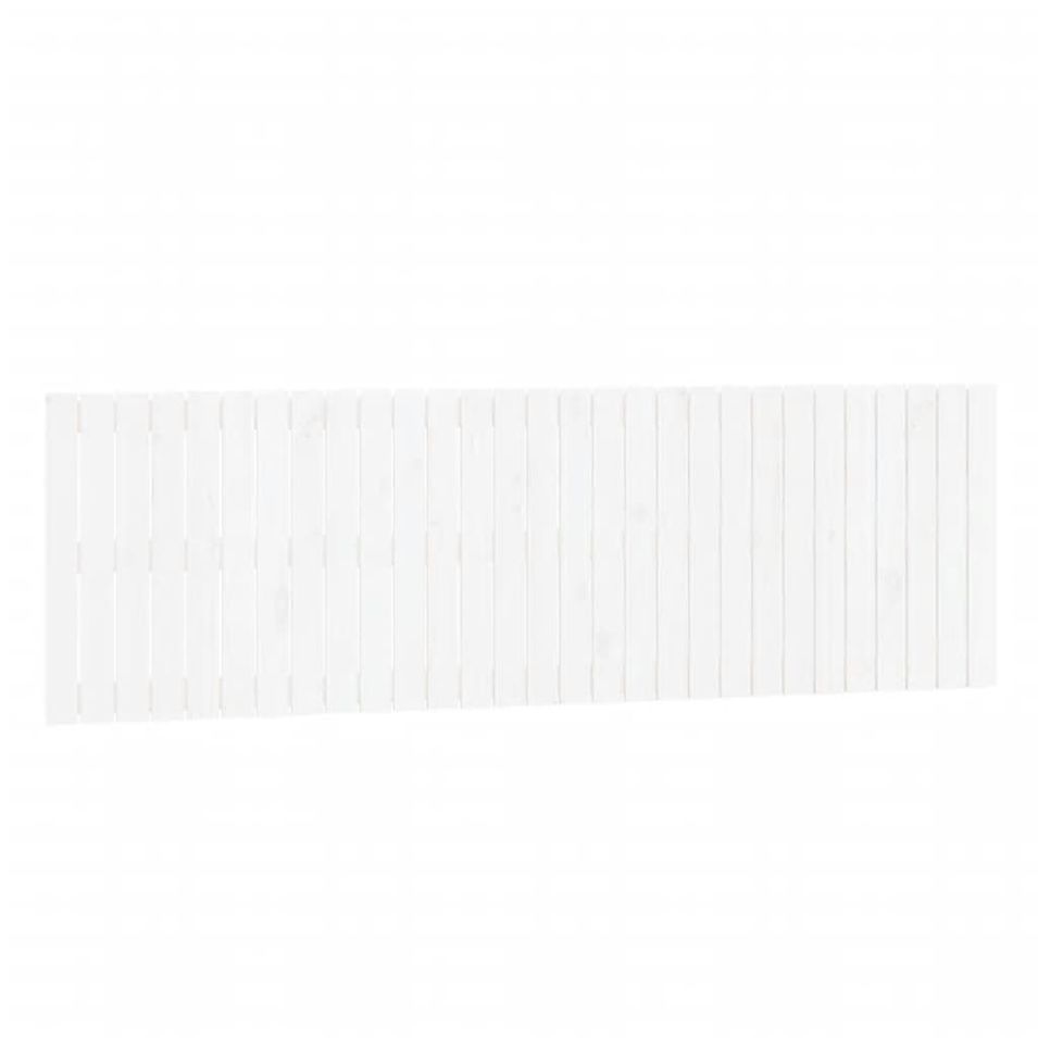 Tête de lit murale Blanc 185x3x60 cm Bois massif de pin - Photo n°1