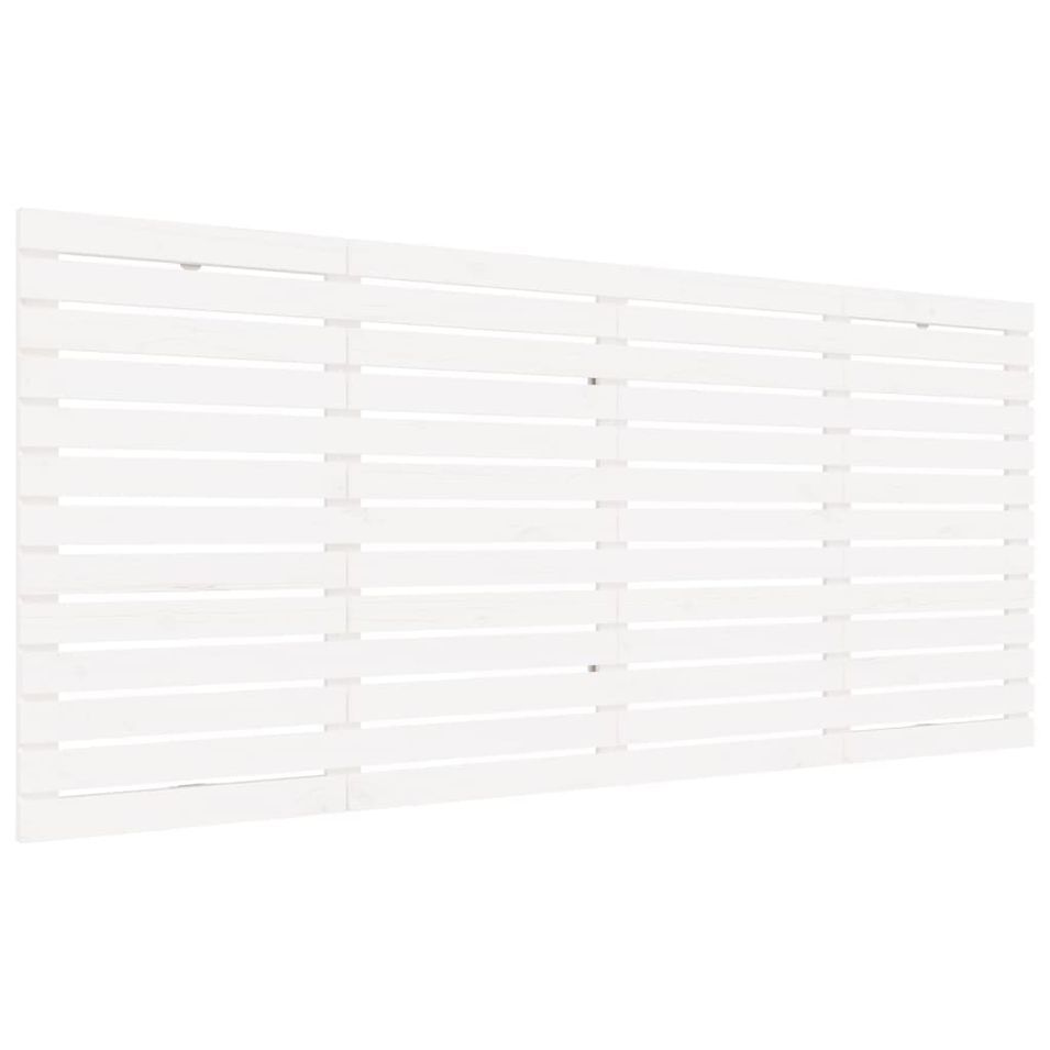 Tête de lit murale Blanc 206x3x91,5 cm Bois massif de pin - Photo n°1