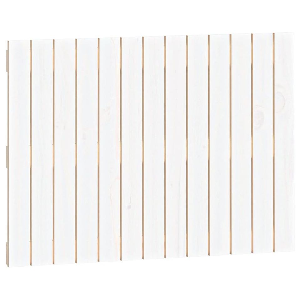 Tête de lit murale Blanc 82,5x3x60 cm Bois massif de pin - Photo n°1