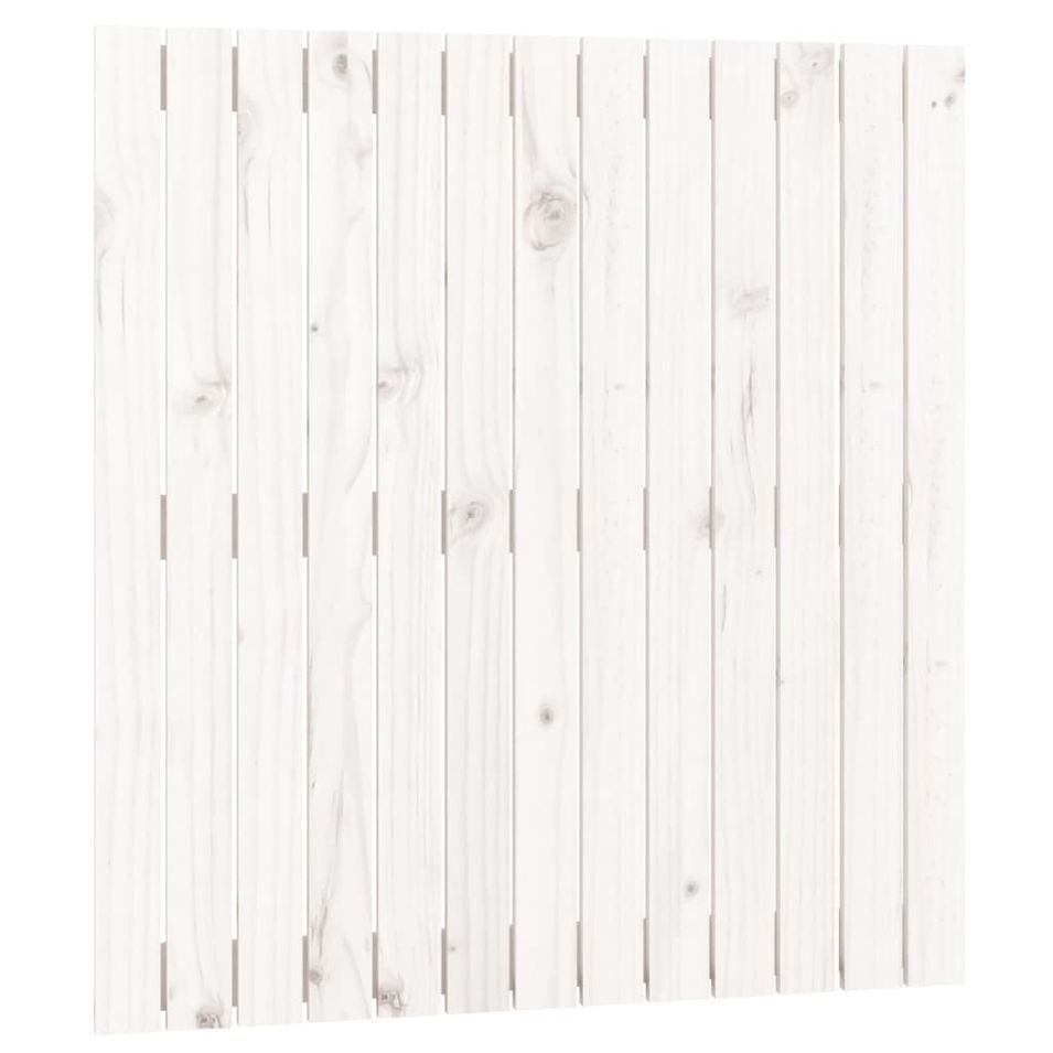 Tête de lit murale Blanc 82,5x3x90 cm Bois massif de pin - Photo n°1
