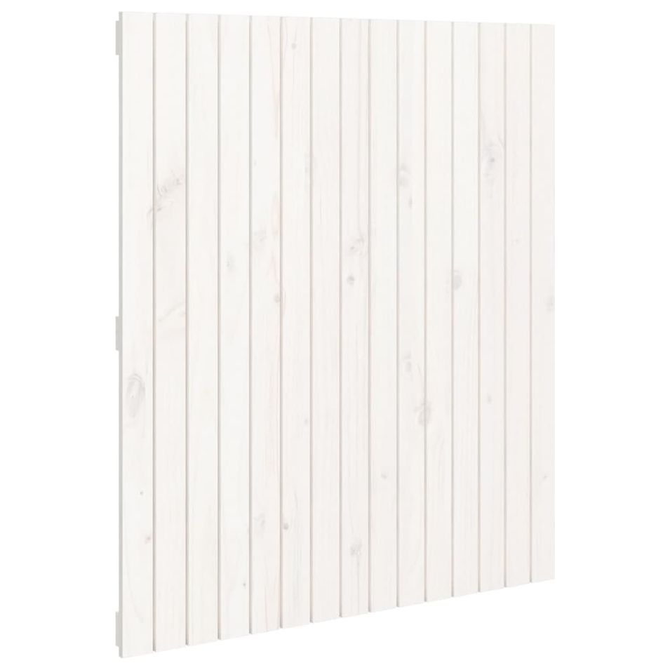 Tête de lit murale Blanc 95,5x3x110 cm Bois massif de pin - Photo n°1