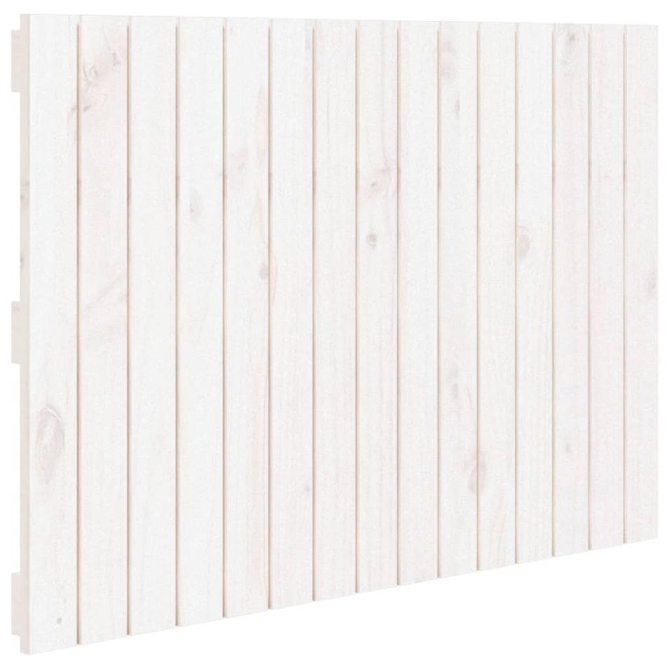 Tête de lit murale Blanc 95,5x3x60 cm Bois massif de pin - Photo n°1