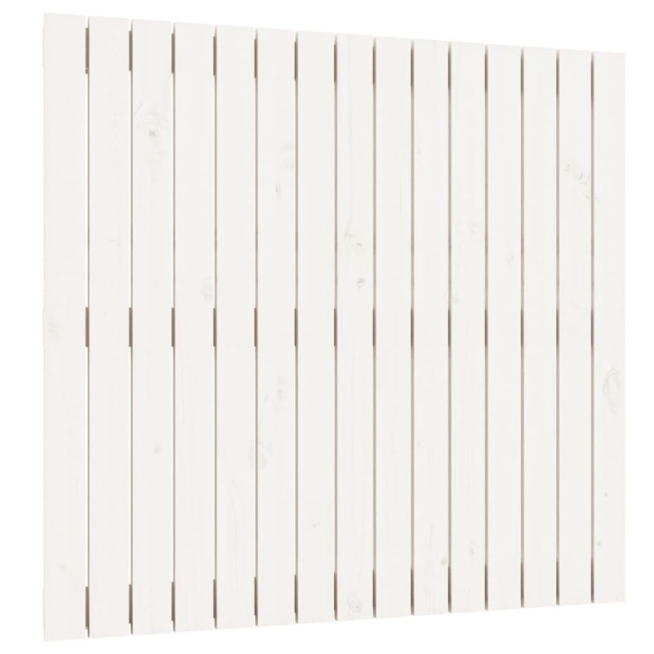 Tête de lit murale Blanc 95,5x3x90 cm Bois massif de pin - Photo n°1