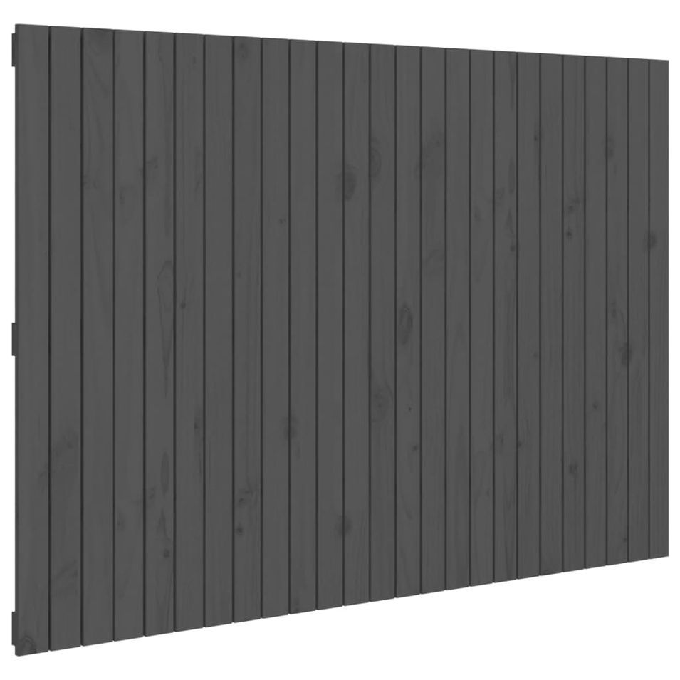 Tête de lit murale Gris 159,5x3x110 cm Bois massif de pin - Photo n°1