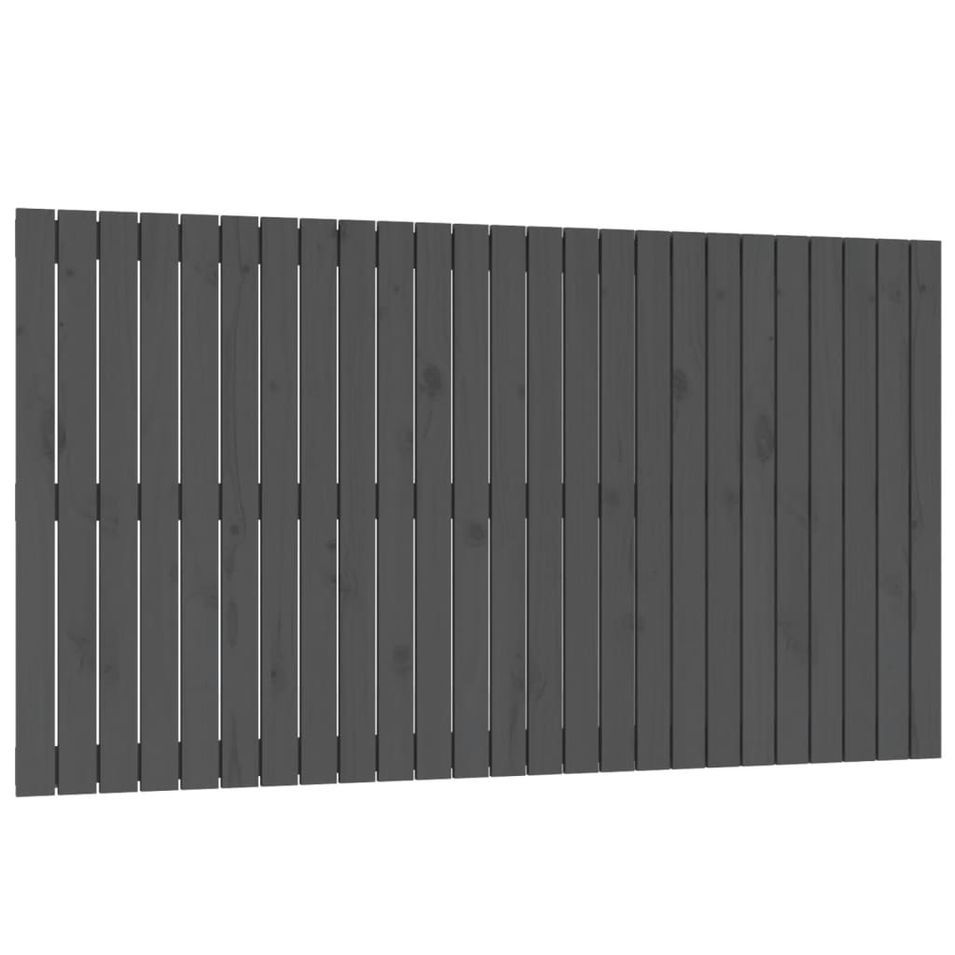 Tête de lit murale Gris 159,5x3x90 cm Bois massif de pin - Photo n°1