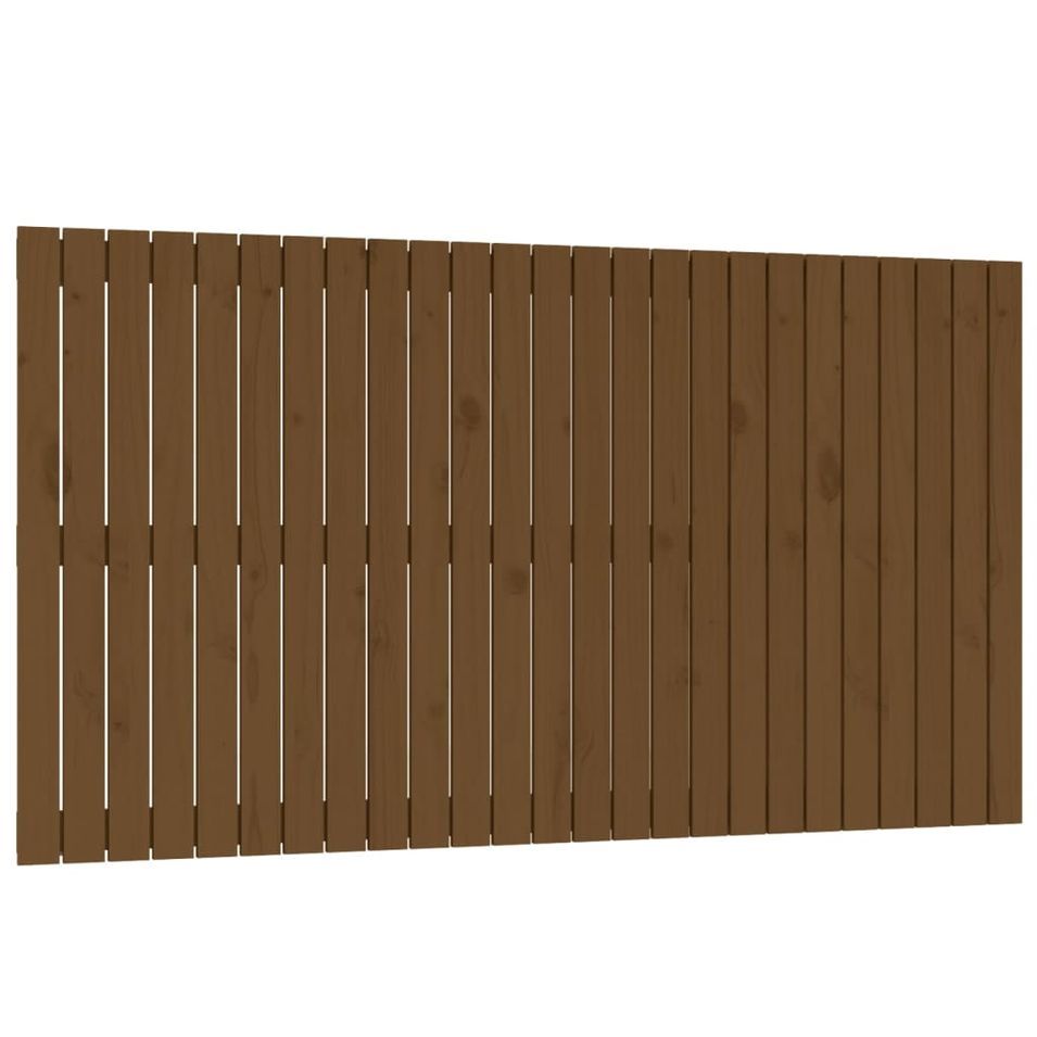 Tête de lit murale Marron miel 159,5x3x90 cm Bois massif de pin - Photo n°1
