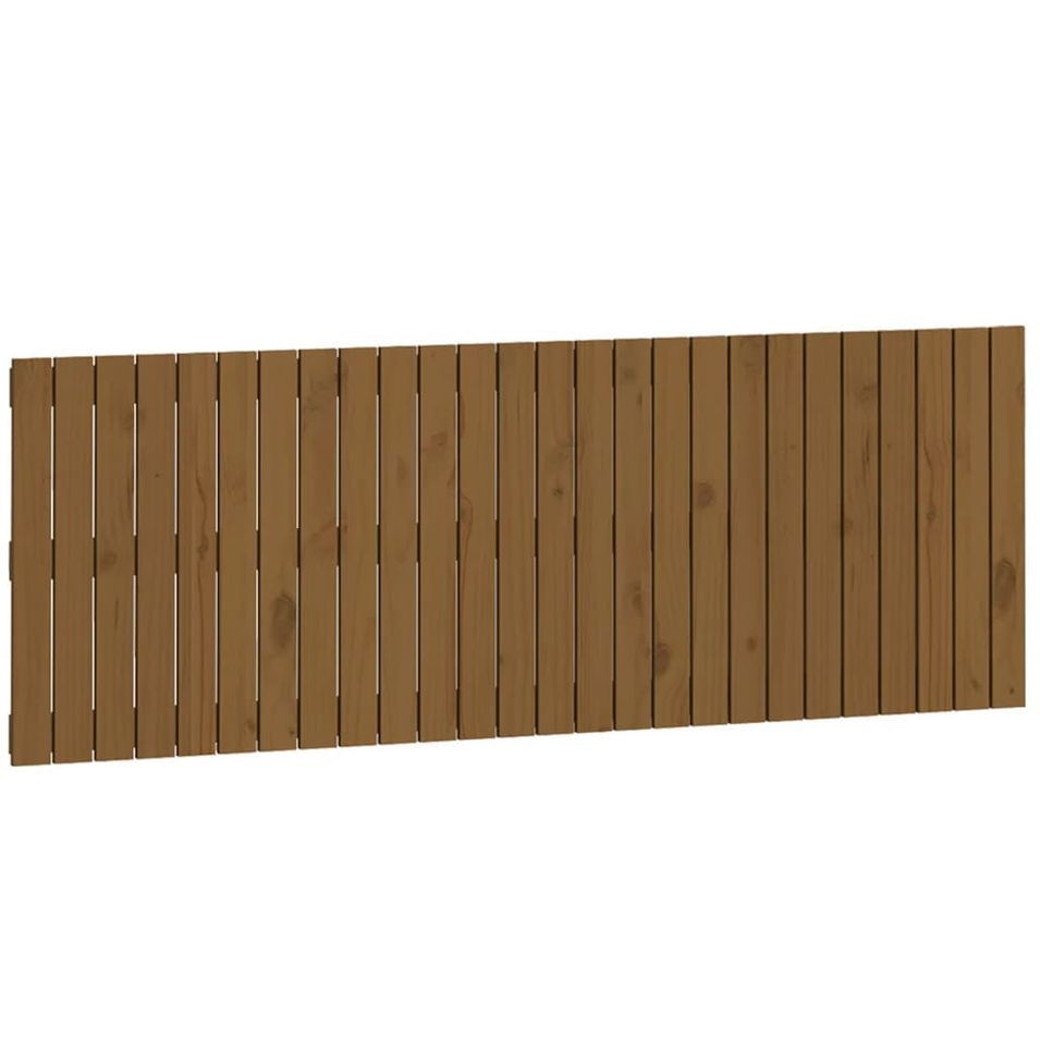 Tête de lit murale Marron miel 166x3x60 cm Bois massif de pin - Photo n°1