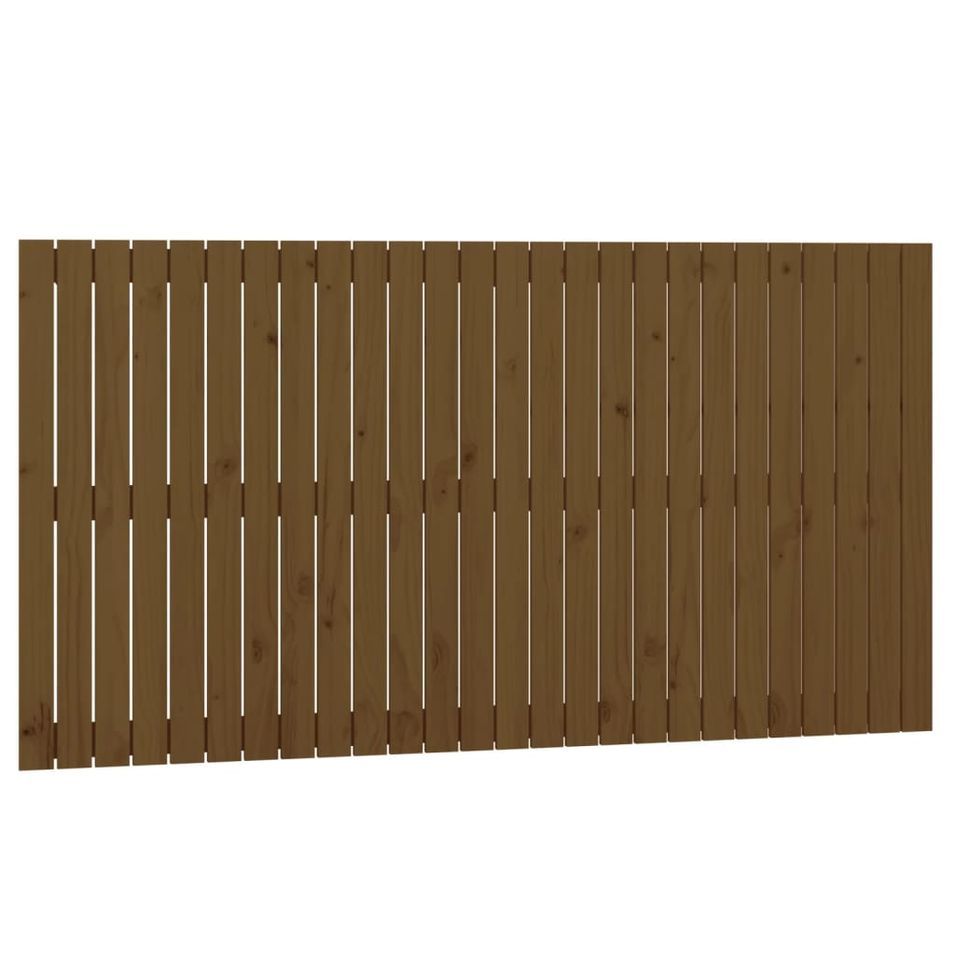 Tête de lit murale Marron miel 166x3x90 cm Bois massif de pin - Photo n°1