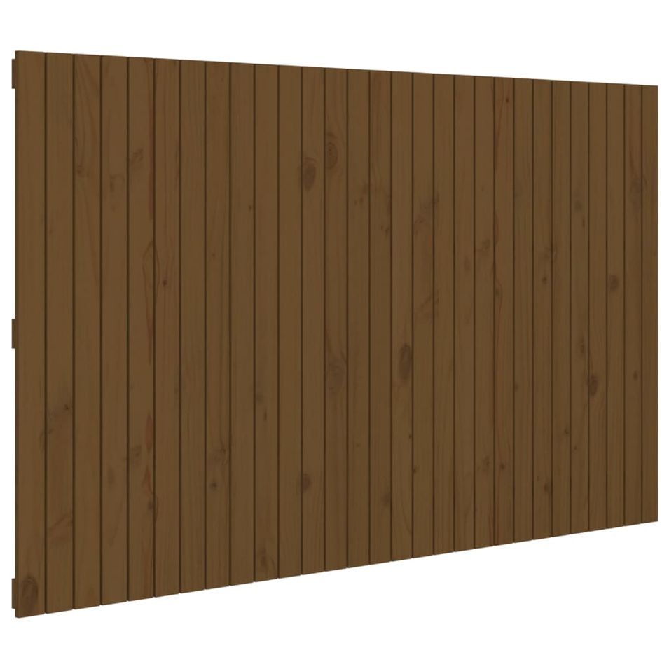Tête de lit murale Marron miel 185x3x110 cm Bois massif de pin - Photo n°1