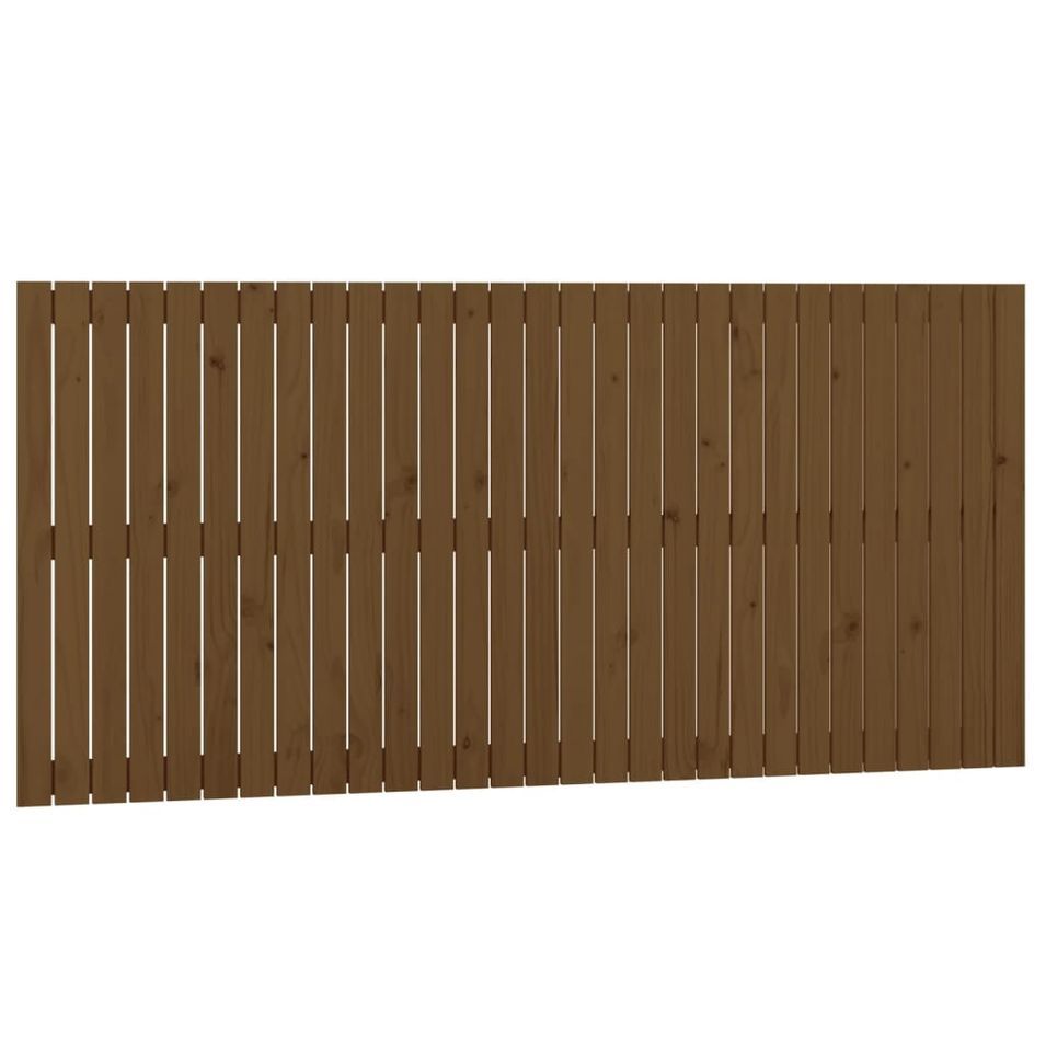 Tête de lit murale Marron miel 185x3x90 cm Bois massif de pin - Photo n°1