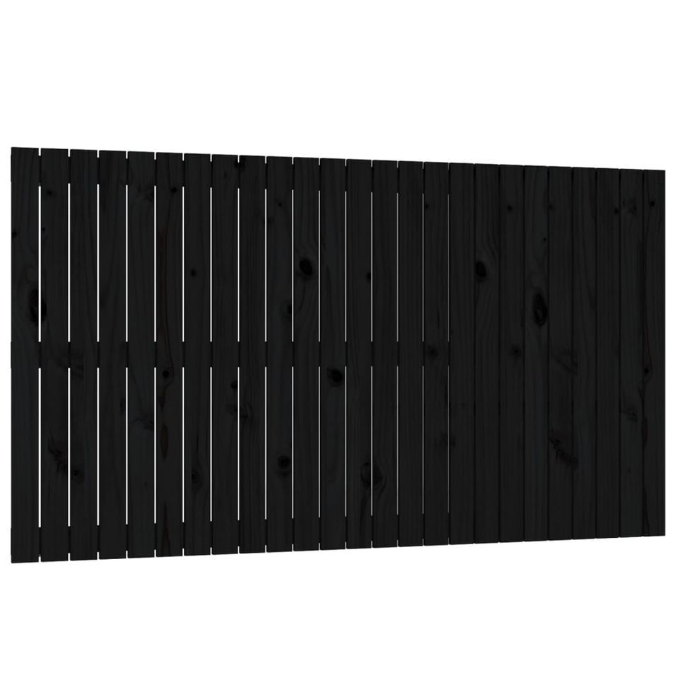 Tête de lit murale Noir 159,5x3x90 cm Bois massif de pin - Photo n°1