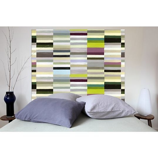 Tête de lit Tissu Anis et Réglisse - Photo n°1
