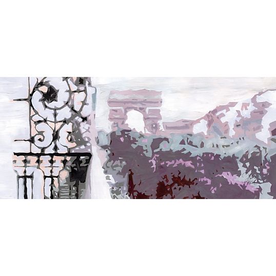 Tête de lit Tissu Arc de Triomphe L 160 x H 70 cm - Photo n°1