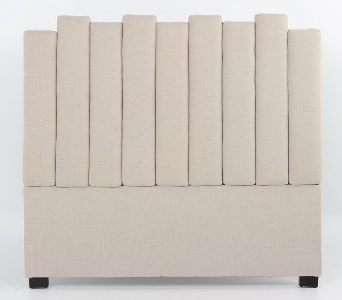 Tête de lit tissu beige Avenel 140 cm - Photo n°1