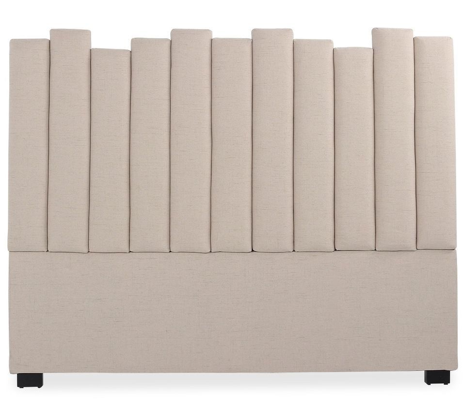 Tête de lit tissu beige Avenel 160 cm - Photo n°1