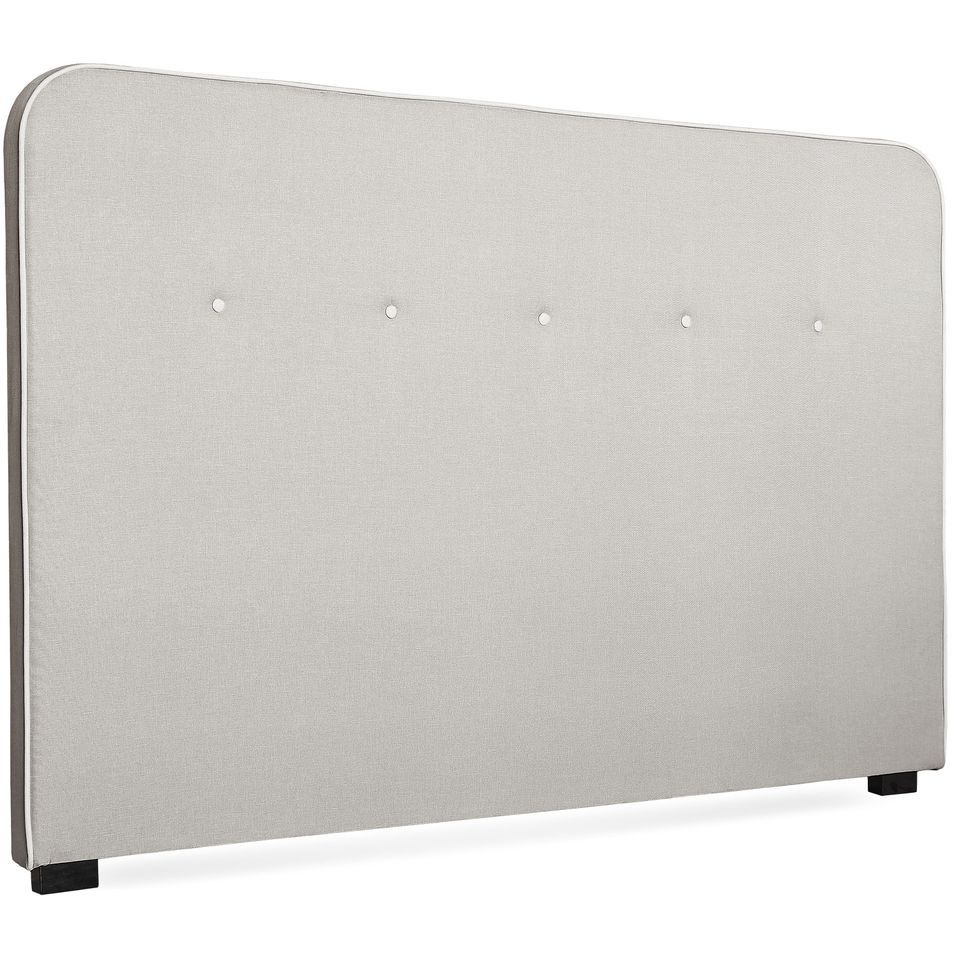 Tête de lit Tissu Beige Liseré blanc Gora 180 - Photo n°1