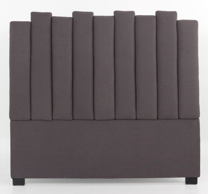 Tête de lit tissu gris foncé Avenel 140 cm - Photo n°1