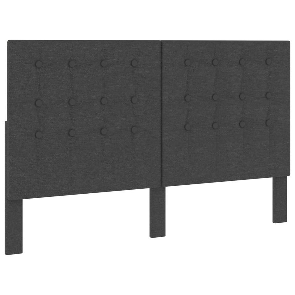 Tête de lit touffetée Gris foncé Tissu 180x200 cm - Photo n°1