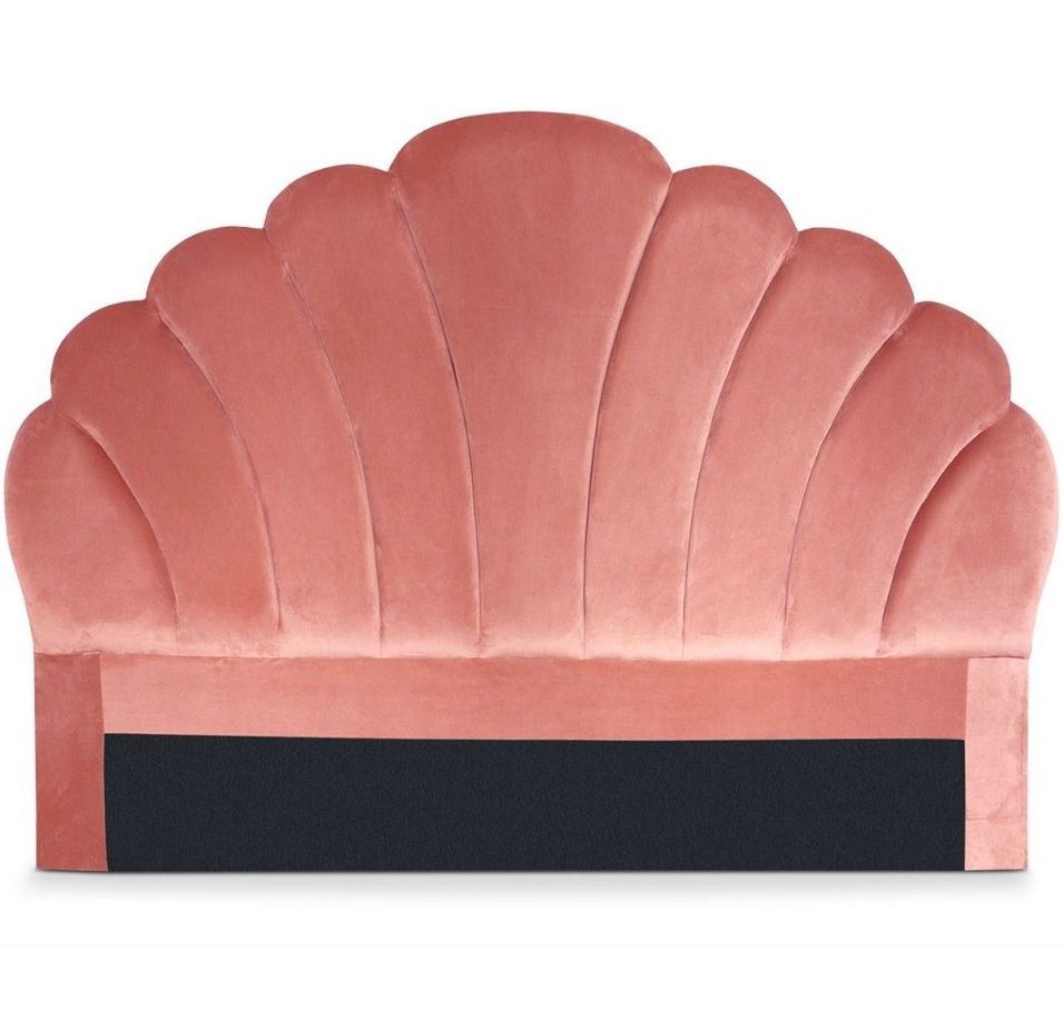 Tête de lit velours rose Erma L 140 cm - Photo n°1