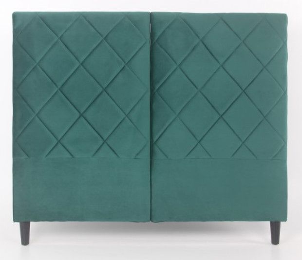 Tête de lit velours vert Palline 140 - Photo n°1