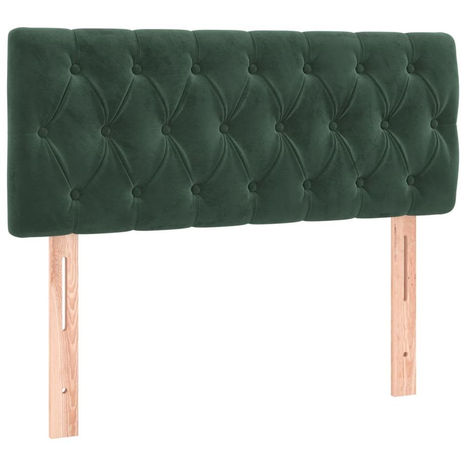 Tête de lit Vert foncé 90x7x78/88 cm Velours - Photo n°1
