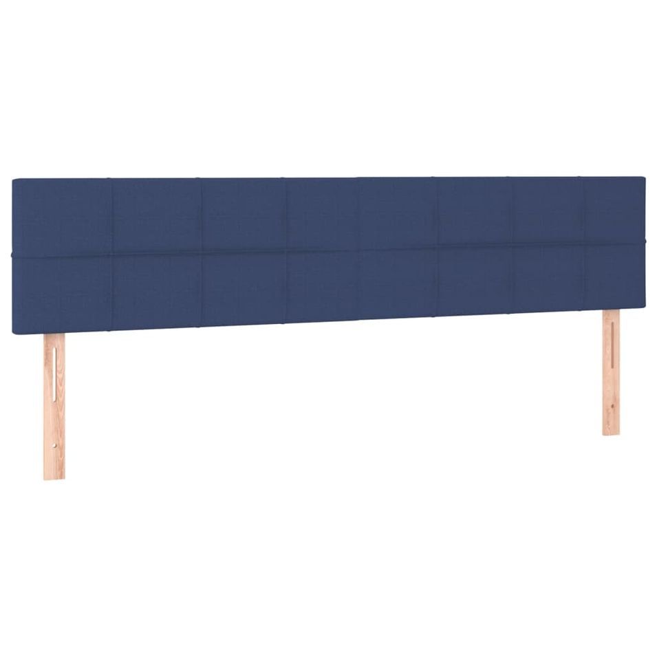 Têtes de lit 2 pcs Bleu 100x5x78/88 cm Tissu - Photo n°1